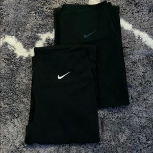 2 PACK Black Nike Capris